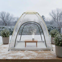 Transparent PVC Tent Windproof Foldable Transparent Canopy Portable Outdoor Shelter for Garden