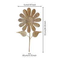 Rattan Sun-Shaped Flower Wall Hanging Handmade Rattan Wall Botanical Display Hanging Organic for Nursery
