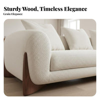 3-Seater Sofa Wabi-Sabi Inspired 3-Person Couch Nordic Design Living Room Seating for Apartment Dwellers, Young Adults, Lounge Area