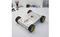 4WD Mobile Robot Chassis Robot Chassis with Rubber Tires Sturdy Robotics Project Base for Classroom