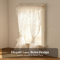 DIY Accessory 1:12 Scale Lace Curtain Scalloped Border 1:12 Scale Window Drapes Handmade for Crafters, Dioramas, Model Room
