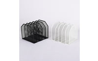 Detachable Mesh Organizer with Seven Sections Upright Vertical File Sorter Metal Mesh File Folder Stand Modern for Professionals