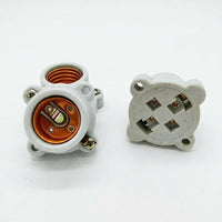 Ceiling Rose with E27 Lamp Holder for Vintage Lamp Projects, Heat Resistant Ceramic Porcelain Light Fitting, Single Pack E27 Screw Bulb Unit