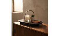 Black Oval Serving Tray Minimalist Serving Item Stable Household Base Decor