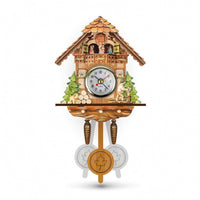 Wooden Cuckoo Clock with Pendulum Traditional Cuckoo Clock Rustic Vintage for Living Room, Cabin