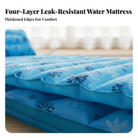 Heat Dissipating Water-Filled Cooling Mattress Waterproof Double Water Mattress Multi-Functional Summer Cooling Bed Pad Leak Proof for Hot Sleepers, Couples, Napping