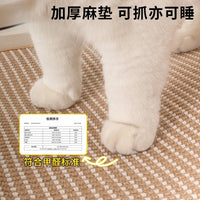 Wooden Double-Layer Cat Scratcher and Cat Bed All-in-One Indoor Pet Furniture