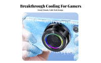 3-Speed Adjustable Attachable Phone Cooler Wide Compatibility Digital Display Phone Cooler 15W High Power for Content Creators, Vlogging