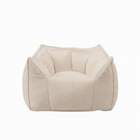 Soft Two-Seater Pouf Removable Cover Lazy Sofa Soft Texture Oversized for Adults, Players, Bedroom, Book Nook