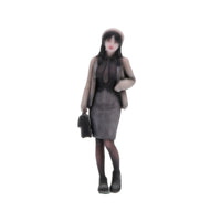 Miniature Figure with Handbag Collectible Miniature People Figurines Three Dimensional Printed Character Model for Collectors, Hobbyists