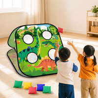 Folding Bean Bag Toss Game, Garden Games for Kids & Families, Outdoor Toys with Sticky Balls & Storage Bag, 58x49x33cm Target Game