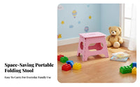 Foldable Design foldable Stool with grip Space-Saving Lightweight Packable Stool Easy to Carry Portable Furniture Stable frame for Children, Travelers, Outdoor, Camping, Indoor Use, Travel