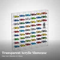 Model Car Display Shelf Clear Design Acrylic Display Case High Visual Openness Toy Car Storage Rack for Collectors, Kids, Playroom