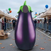 Green Leafy Top Violet Eggplant Costume Oversized Eggplant Costume Adult One-Size Three-Dimensional Shape for Adults, Cosplay Fans
