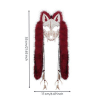 Wildlife Headpiece Realistic Wolf Headpiece Wearable for Medieval Roleplayers