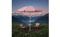 Portable Beach Umbrella with Sand Anchor Lightweight Windproof Beach Umbrella UPF 50+ Sun Shade Adjustable for Patio