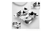 Stainless Steel Tray Contemporary Tray with Reflective Finish Elegant Irregular Serving Platter for Tabletop