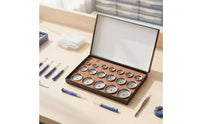 18 Pieces Watch Case Back Press Dies Compact Watch Crystal Press Dies Cup-Shaped for Workshop