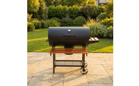 Briquette-Fueled Barbecue Grill Outdoor Grill with Cart Mobile for Backyard Cooks, Families, Patio, Cookouts
