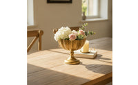Pedestal Vase Gold Metal Vase Flower Arrangement Detachable Vessel for Table Centerpiece