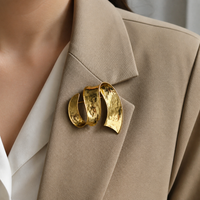 Irregular Geometric Brooch for Suits and Sweaters, French Retro Style