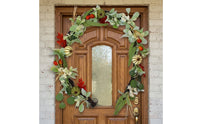 Autumn Garland with Pumpkins Vivid Fall Garland Colorful Artificial Maple Foliage & Branch for Doorway
