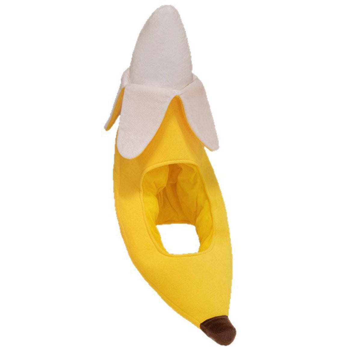 Banana Hat Banana Party Dress Up Hat Universal Fit Stuffed Fruit Headgear for Cosplayers, Halloween, Parties, Photo Booths