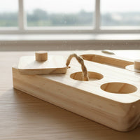 Wooden Parrot Foraging Toy Wooden Bird Foraging Toy Bite Resistant Interactive Bird Puzzle for Parakeets, Cockatiels, Aviary