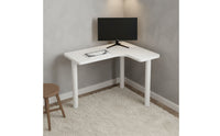 Small Corner Work Desk Modern Simple Style Corner Desk Space Saving Keyboard Tray for Study, Bedroom