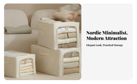 Textile Storage container Space-Saving Wardrobe Shelf Box Foldable Design for Dorm Room