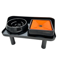 Adjustable Dog Feeding Table with Bowls Stable Feeding Station with Removable Bowls Indoor Raised Pet Feeder for Fast Eaters, Kitchen