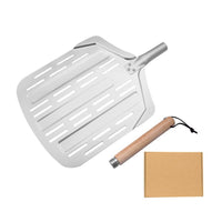 Perforated Pizza Peel Lightweight Pizza Peel with Wooden Handle Utensil for Outdoor Kitchen