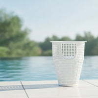 Pool Basket with Handhold Perforated Pool Pump Basket Tapered Plastic for Swimming Pools