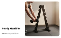 6-Pair Dumbbell Stand Commercial Grade A-Shaped Stand Dumbbell Rack Heavy Duty A-Shape Weight Tree for Home Gym Users, Fitness Enthusiasts