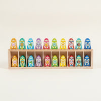 Educational Wooden Toy with Slotted Board Learning Wooden Board Game Interactive Matching Game Preschool for Preschoolers, Toddlers, Kids, Classroom, Travel