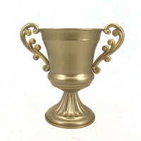Pedestal Vase with Handles Shiny Pedestal Urn Reflective for Home Entryways