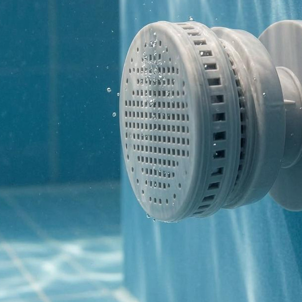 6 Pieces Gray and Black Perforated Filter Screen Threaded-Looking Round Connector Piece for Above-Ground Pool