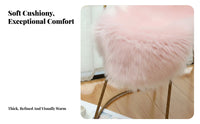 Machine Washable Fluffy Bedside Carpet Non-Slip Backing Faux Sheepskin Rug Low Shedding for Pet Owners, Children, Bedroom, Sofa, Living Room
