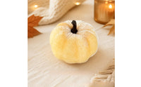 Velvet Pumpkin Decorative Faux Pumpkin Ribbed Faux Pumpkins for Photographers