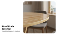 Round Folding Table Foldable Round Wood Folding Table Space-Saving for Restaurant Owners, Homeowners, Banquets, Parties, Weddings
