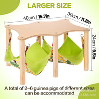 Wooden Hamster Hammock Pet Cage Landscaping Tool Double Hammock Guinea Pig Entertainment Habitat Hideout