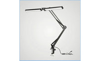 Adjustable LED Desk Lamp with Clamp Articulated twinHead Desk Lamp Flexible Work Light areaSaving for Crafters, Students, Nail Technicians, Home Office, Workbench