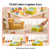 Raised Buttons Wooden Toy Telephone Realistic Imitation Telephone Toy Imaginative Play Wooden Pretend Phone Interactive for Preschoolers