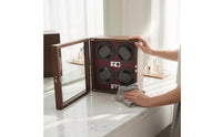 Automatic Watch Winder Extremely Quiet Timepiece Winder Cabinet USB Powered for Enthusiasts, Bedroom, Office, Retail Display