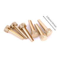6 Pieces Bridge Pins with Storage Box Tapered Acoustic Guitar Bridge Pins Stable Hardware for Guitarists