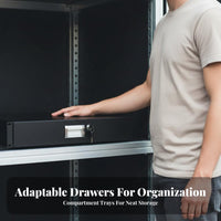 Rack-Mountable Wheeled Equipment Case Reinforced Corners Wheeled Sound System Cabinet Heavy-Duty Safeguarding Container Secure Latch for Audio Engineers, Event Technicians, Musicians, Live Performances, Concert Venues, on Location, Theaters