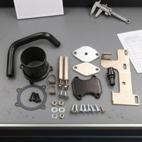 Aluminum Alloy EGR Cooler Delete Kit Stainless Steel Throttle Valve Delete Kit Black