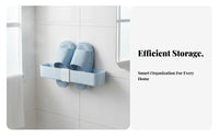 DrillDrilling Not Required Installation Slipper Holder Draining Design Shoe Organizer Space-Saving Wall Rack Waterproof for Homeowners, RV Owners, Bathroom, Entryway, Dorm Room, Bedroom