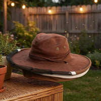 Domed Crown Beekeeping Hat with Veil Chin Strap Beekeeping Cap with Head Net Face and Neck Coverage Mesh Beekeeper Hat Brown Denim Style
