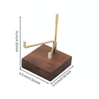 Mineral Sample Display Stand Open Design Crystal Display Stand Dark Timber Grain
